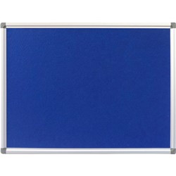 Rapidline Pinboard 1500W x 15D x1200mmH  Blue Felt Aluminium Frame