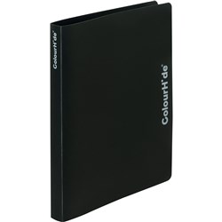 ColourHide Ring Binder A4 2D Ring 18mm PP Black 