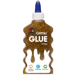 EC Glitter Glue 177ml Gold  