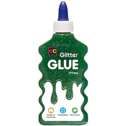 EC Glitter Glue 177ml Green  