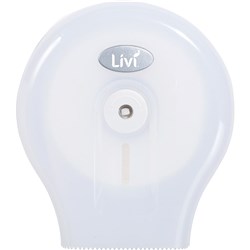 Livi Toilet Roll Dispenser Single White 