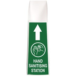 Brady Mini Hand Sanitising Station White/Green H900xW280xD255mm