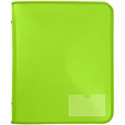 Marbig Zipper Binder With Tech Case A4 2D Ring 25mm Lime 