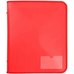 Marbig Zipper Binder With Tech Case A4 2D Ring 25mm Red 