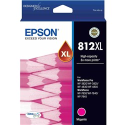 Epson 812XL DURABrite Ultra Ink Cartridge High Yield Magenta