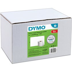 DYMO LabelWriter Extra Large Shipping Labels 104 x 159mm Pack of 6