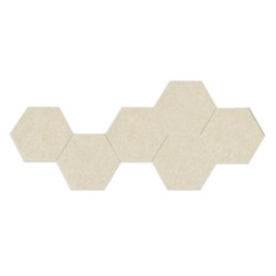 Visionchart SANA Easy Stick Acoustic Hexagon Wall Tile 300 x 260mm Sand Pack Of 6