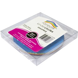 Rainbow Kinder Circles Gloss 120mm 84gsm Assorted Pack Of 100