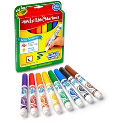 Crayola My First Markers Ultra Clean Washable Round Nib 8 Assorted