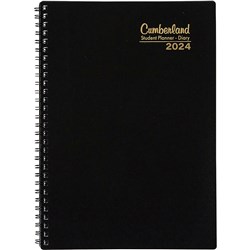 Cumberland Student Diary A5 Week To View Black
