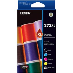 Epson 273XL Claria Premium Ink Cartridge High Yield Value Pack Of 5 Assorted