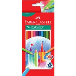 Faber-Castell Tri Colour Pencils Assorted Pack of 24