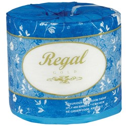 Regal Gold Toilet Paper Rolls 2 Ply 400 Sheets Carton of 48  