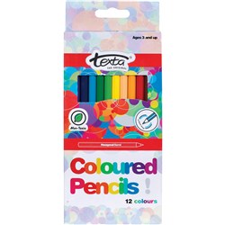 Texta Regular Coloured Pencils Assorted Pack Of 12 