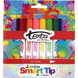 Texta Jumbo Smart Tip Markers Assorted Pack Of 10 