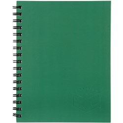 Spirax 511 Hard Cover Notebook A5 Ruled 200 Page Side Opening Green