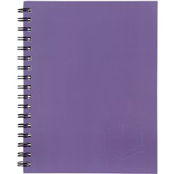 Spirax 511 Hard Cover Notebook A5 Ruled 200 Page Side Opening Purple