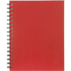 Spirax 511 Hard Cover Notebook A5 Ruled 200 Page Side Opening Red