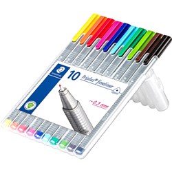 Staedtler 334 Triplus Fineliners 0.3mm Assorted Wallet of 10