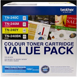 Brother TN-240CL4PK Toner Cartridge Colour Value Pack CYMBK