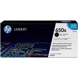 HP 650A LaserJet Toner Cartridge Black CE270A