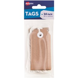 Avery Tag-It Durable Tabs Shipping Tag Size 3 Brown Kraft Pack Of 24