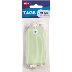 Avery Tag-It Durable Tabs Shipping Tag Size 3 Pastel Green Pack Of 24