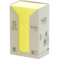 Post-It 653-RTY Notes Tower 36x51mm Recycled Yellow Pack of 24