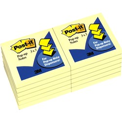 Post-It R330-YW Pop Up Notes 76x76mm Refill Yellow Pad  