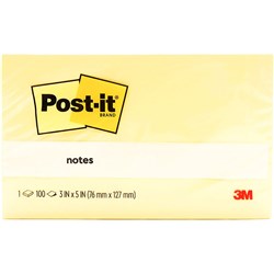 Post-It 655 Notes Original 76x127mm Yellow Pad 100 Sheets  