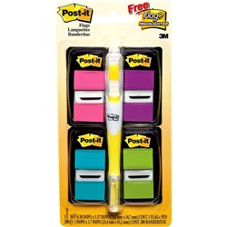 Post-It 680-PPBGVA Flags Value Pack 25x43mm Bright Colours + Highlighter Pack of 200