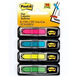 Post-It 684-ARR4 Arrow Flags 12x45mm Bright Blue Green Pink Yellow Pack of 96