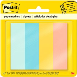 Post-It Page Markers 22x73mm Neon Assorted 50 Sheet Pad Pack Of 4