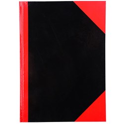 Cumberland Black & Red Notebook Gloss A4 200 Leaf 