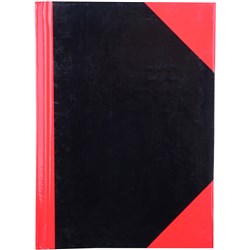 Cumberland Black & Red Notebook Gloss A6 100 Leaf 