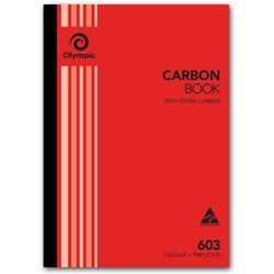 Olympic 603 Carbon Book Triplicate A4 Record 100 Leaf