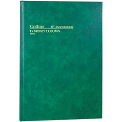Collins Analysis 61 Series A4 15 Money Column Green 