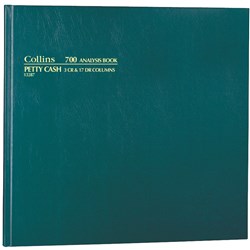Collins Analysis 700 Series 297x315mm Petty Cash 3 Cr & 17 Dr Columns