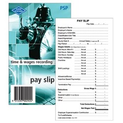 Zions Printed Pay Slip Pads 165x90mm 50 Leaf 