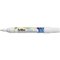 Artline Glass Dry Erase Marker Bullet 4mm White 