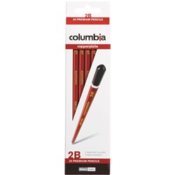 Columbia Copperplate Lead Pencils Hexagon 2B Pack Of 20 