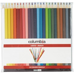 Columbia Coloursketch Coloured Pencils Round Assorted Colours Wallet Of 24