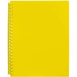 Marbig Display Book A4 Refillable 20 Pocket Yellow 