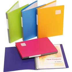 Marbig Professional Series Display Book A4 Refillable 20 Pocket Assorted Pack Of 12