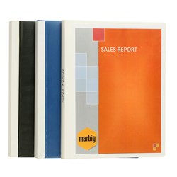 Marbig Clearview Display Book A4 24 Pocket Insertable Cover Black