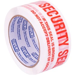 Stylus SP250 Security Seal Tape 48mmx66m Red on White  