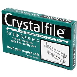 Crystalfile File Fastener 80mm 2 Piece Silver Box Of 50 