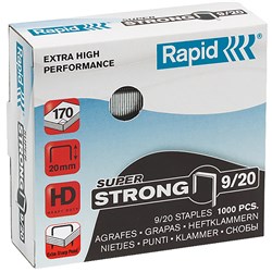 Rapid Staples Super Strong 9/20 Box Of 1000 