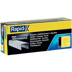 Rapid Tools Staples High Performance Fine Wire No.13 13/10 Galvanised Box Of 5000