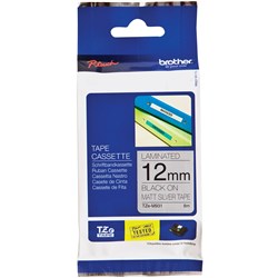 Brother TZE-M931 P-Touch Tape 12mmx8m Black on Matt Silver  